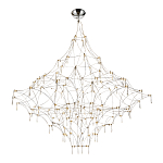 Люстра с тонким металлическим каркасом цвета хром Quasar варинант исполнения - 1 | Loft Concept в Твери