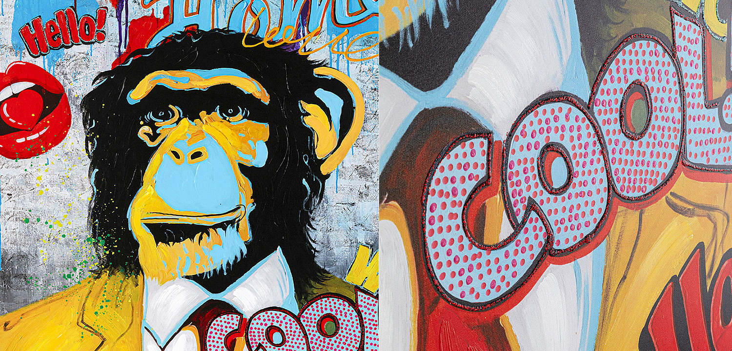 Картина Monkey multicolor Картина Monkey multicolor - Loft-Concept в Твери