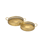 Поднос железный Gold Mesh варинант исполнения - 2 | Loft Concept в Твери