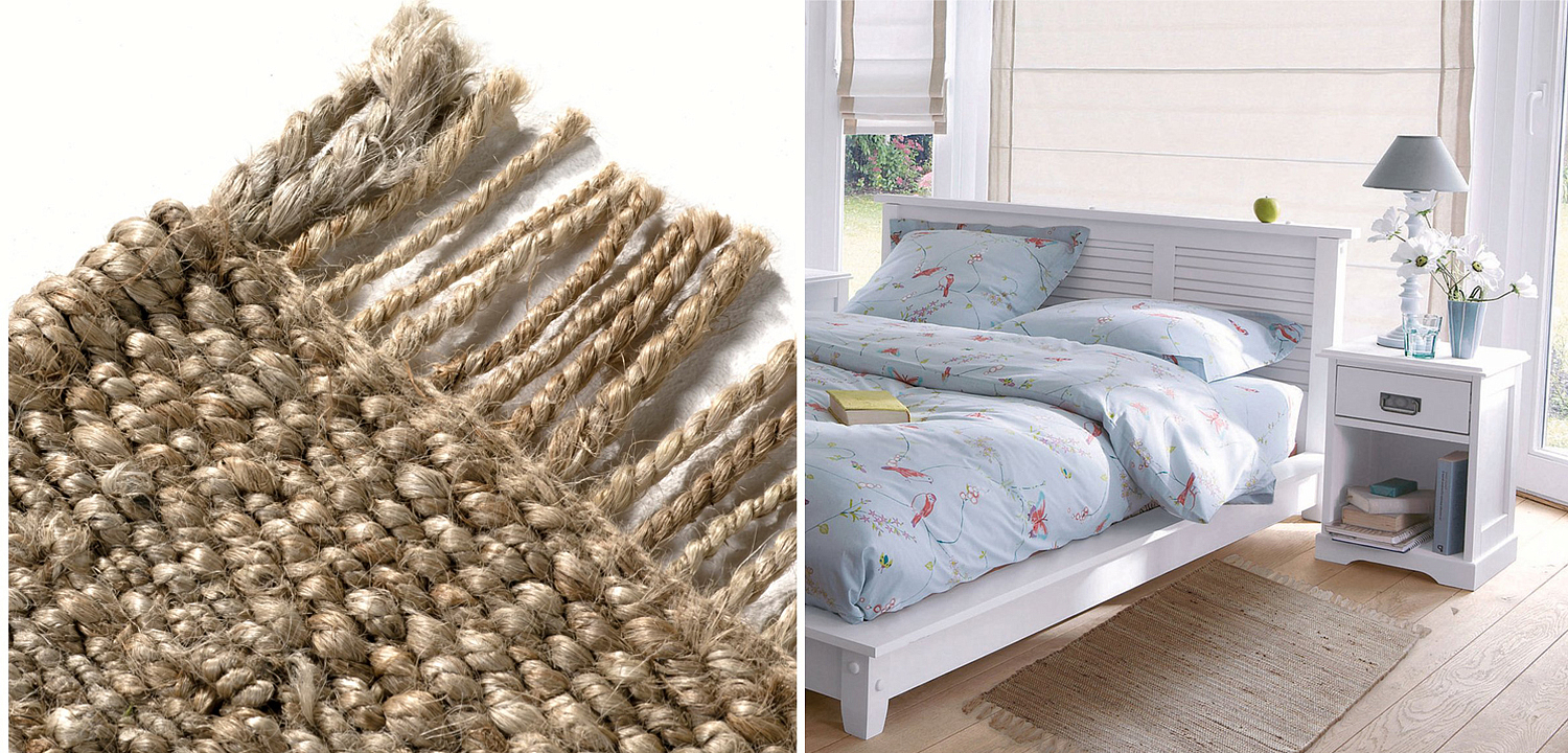 Ковер с бахромой 100% джут - Loft-Concept в Твери