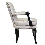 Кресло c растительным орнаментом Aubrey Classical Armchair beige jacquard варинант исполнения - 1 | Loft Concept в Твери