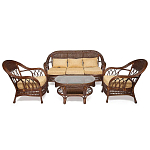 Комплект уличной мебели из ротанга Clara коричневый варинант исполнения - 1 | Loft Concept в Твери
