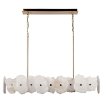 Люстра подвесная линейная с текстурированными мраморными элементами Marble square варинант исполнения - 1 | Loft Concept в Твери