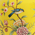 Настольная лампа желтая с изображением птиц Slip Away варинант исполнения - 6 | Loft Concept в Твери