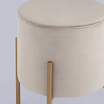 Бежевый пуф на золотистых ножках SANJAY варинант исполнения - 2 | Loft Concept в Твери