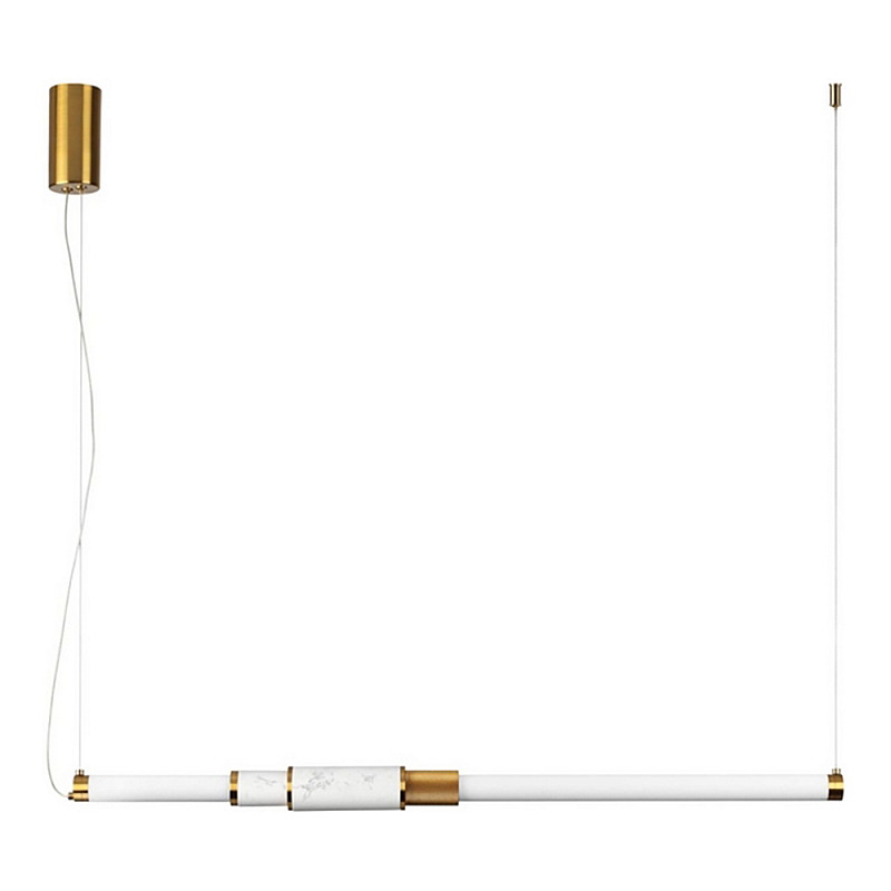 Подвесной светильник BERT FRANK Cylinder Золотой Белый Мрамор Bianco в Твери | Loft Concept 