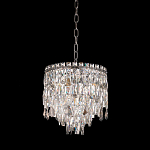 Люстра круглая с хрустальными подвесками на серебряном каркасе Roul Crystal Light варинант исполнения - 8 | Loft Concept в Твери