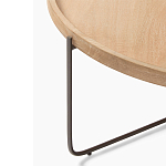 Журнальный стол с круглой деревянной столешницей Urban Style Space варинант исполнения - 1 | Loft Concept в Твери