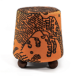 Пуф Wakonda Terracotta Tiger Mountain с Круглыми ножками  варинант исполнения - 4 | Loft Concept в Твери