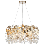 Люстра с декоративными подвесками из прозрачного стекла в форме монеток FAIRYTREE Light варинант исполнения - 7 | Loft Concept в Твери