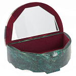 Шкатулка с мозаикой из натурального камня змеевик Stone Casket варинант исполнения - 2 | Loft Concept в Твери