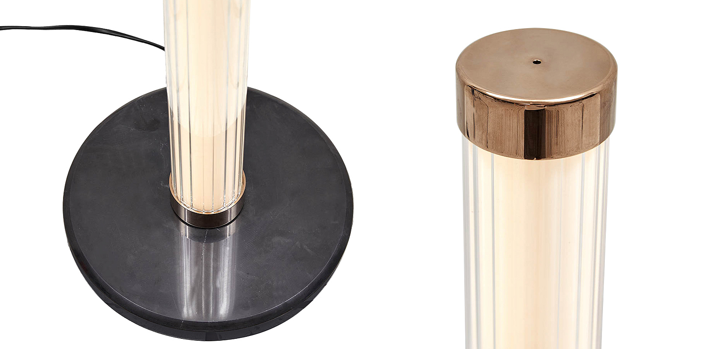Дизайнерский торшер CANVAS GLASS TUBE FLOOR LAMP Дизайнерский торшер CANVAS GLASS TUBE FLOOR LAMP - Loft-Concept в Твери