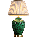 Настольная лампа с абажуром Beige Green Malachite Lampshade варинант исполнения - 1 | Loft Concept в Твери