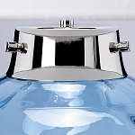 Настольная лампа с шарообразным прозрачным основанием из цветного переработанного стекла и белым цилиндрическим абажуром Elstead Lighting варинант исполнения - 8 | Loft Concept в Твери