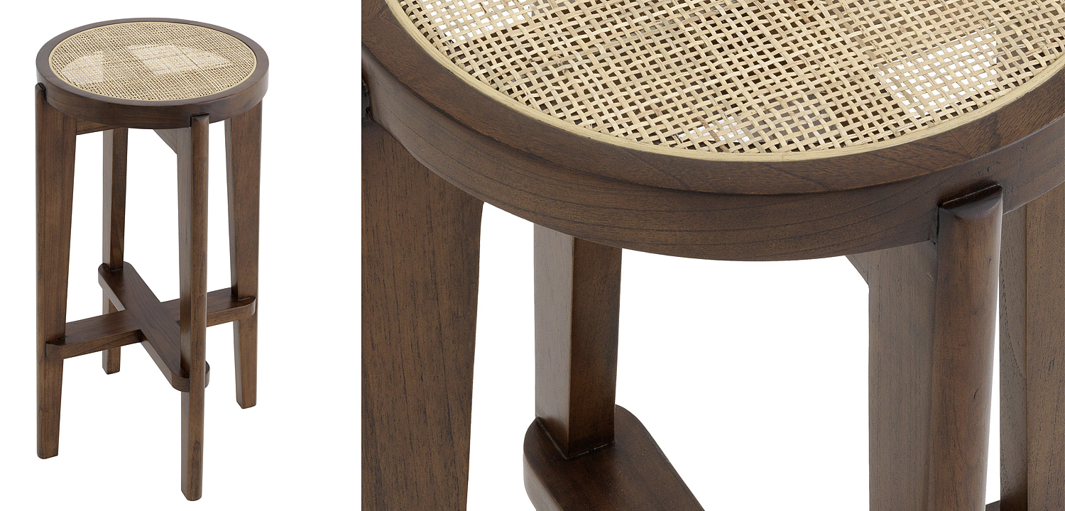 Барный стул Eichholtz Bar Stool Dareau brown Барный стул Eichholtz Bar Stool Dareau brown - Loft-Concept в Твери