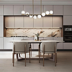 Люстра на штанге с 8-ю белыми шарообразными плафонами Bubble Chandelier варинант исполнения - 4 | Loft Concept в Твери