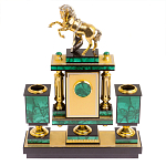 Настольный письменный набор из малахита с декором в виде лошади Leader Organizer варинант исполнения - 4 | Loft Concept в Твери