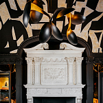 Обои ручная роспись в стиле Арт-деко Symphony Original colourway on Flint silk dupion варинант исполнения - 5 | Loft Concept в Твери