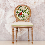 Стул бежевый из натурального бука с изображением птица в саду Blooming Birds варинант исполнения - 3 | Loft Concept в Твери