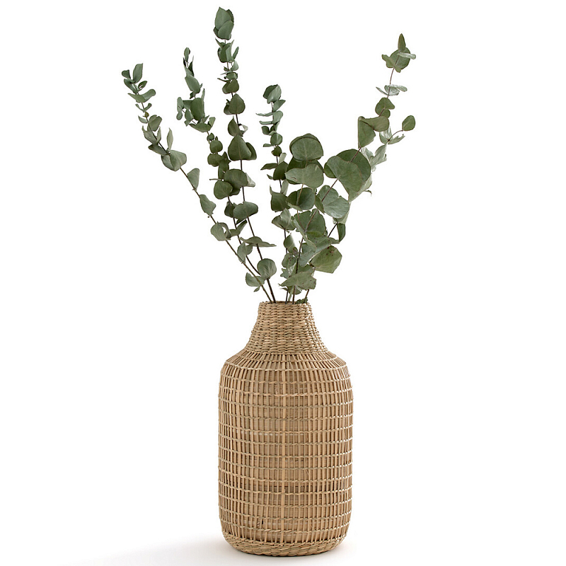 Ваза декоративная из натурального плетеного бамбука Bamboo Decor 32 Бежевый Ваза декоративная из натурального плетеного бамбука Bamboo Decor 32 Бежевый в Твери | Loft Concept