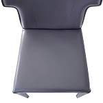 Стул серый из искуственной кожи на 4-х ножках Enigma Gray варинант исполнения - 3 | Loft Concept в Твери