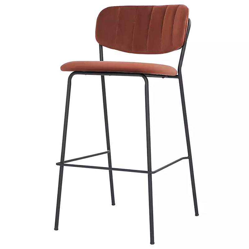 Стул барный с широкой полукруглой спинкой Chair Smooth Shapes Кирпичный Стул барный с широкой полукруглой спинкой Chair Smooth Shapes Кирпичный в Твери | Loft Concept