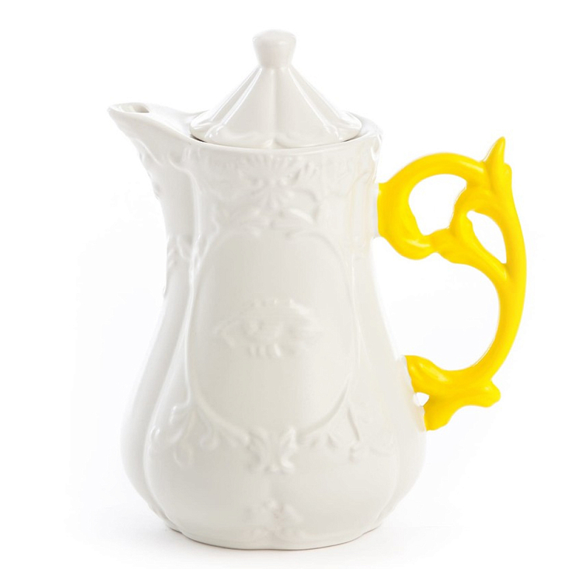 Заварочный чайник Seletti I-Teapot Yellow Белый Желтый Заварочный чайник Seletti I-Teapot Yellow Белый Желтый в Твери | Loft Concept