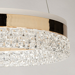 Люстра в виде кольца золотого цвета с прозрачными вставками Radiant Rail варинант исполнения - 9 | Loft Concept в Твери