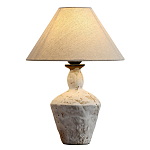 Настольная лампа с керамическим фактурным основанием и тканевым абажуром Eastern Tale варинант исполнения - 1 | Loft Concept в Твери