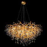 Люстра подвесная с прозрачными стеклянными подвесками в форме капель Диаметр 100 см Droplet Chandelier варинант исполнения - 5 | Loft Concept в Твери