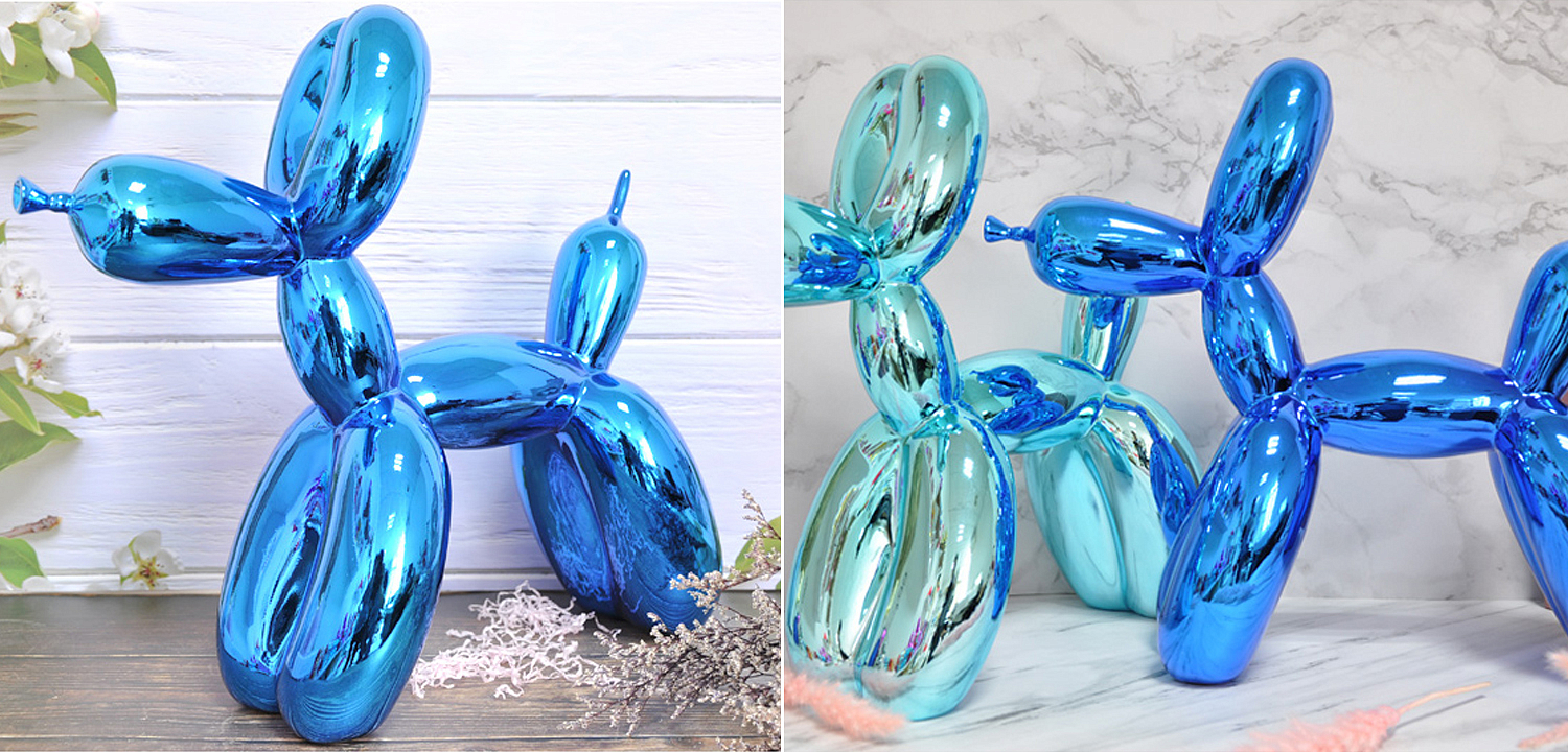 Статуэтка Jeff Koons Balloon Dog shining blue Статуэтка Jeff Koons Balloon Dog shining blue - Loft-Concept в Твери