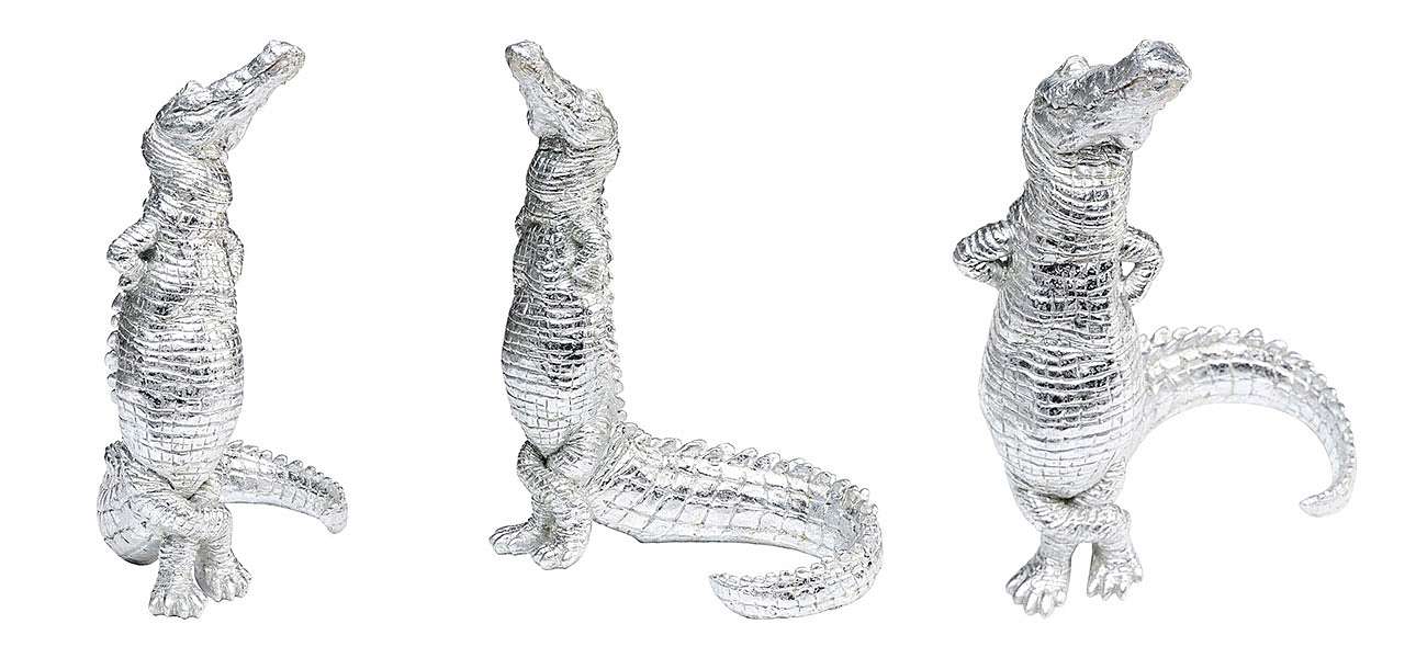 Статуэтка серебряный крокодил Crocodile collection Статуэтка серебряный крокодил Crocodile collection - Loft-Concept в Твери