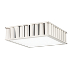 Потолочный светильник квадратный с гофрированным серебрянным абажуром Millennium варинант исполнения - 1 | Loft Concept в Твери