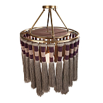 Люстра круглая плетеная с кисточками Walnut Chandelier Tassels Boho Style варинант исполнения - 2 | Loft Concept в Твери