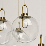 Люстра с 7-ю плафонами из прозрачного стекла в форме шара Orb Cascade  варинант исполнения - 5 | Loft Concept в Твери