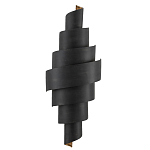 Бра в форме спирали черное с золотой внутренней отделкой Warm Glow варинант исполнения - 2 | Loft Concept в Твери