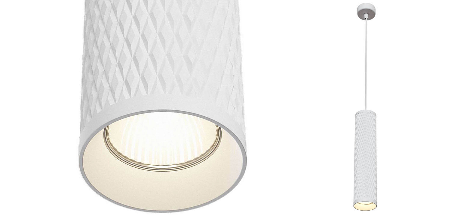 Подвесной светильник Trumpet tube white rhombus Подвесной светильник Trumpet tube white rhombus - Loft-Concept в Твери