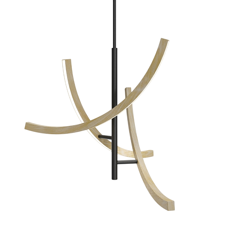 Подвесной светильник Wabi Черный Древесина в Твери | Loft Concept 