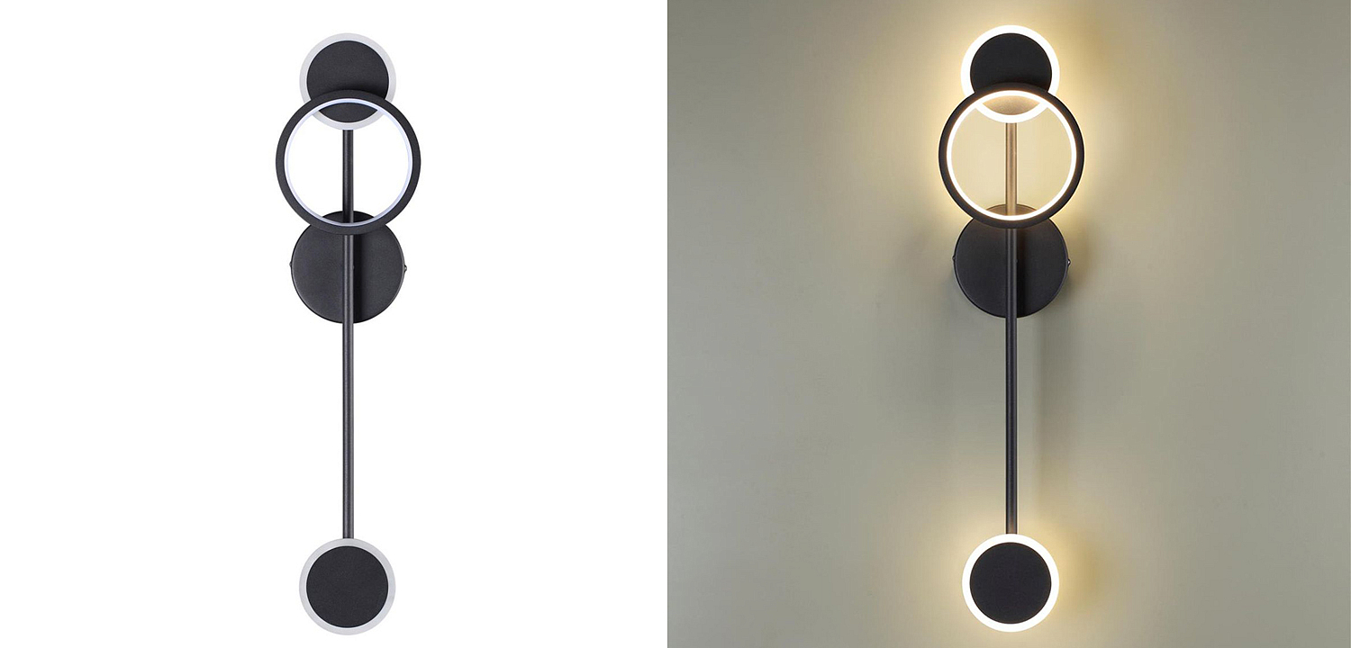 Бра Bendik Black Ring Wall lamp A Бра Bendik Black Ring Wall lamp A - Loft-Concept в Твери