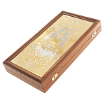 Нарды настольные из натурального камня лазурит и долерит Backgammon from Stone варинант исполнения - 6 | Loft Concept в Твери