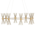 Люстра круглая с фактурными абажурами из тонких металлических палочек Wild Thorns варинант исполнения - 2 | Loft Concept в Твери