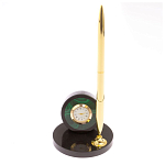 Часы настольные с ручкой из натурального камня Stone Clock варинант исполнения - 8 | Loft Concept в Твери