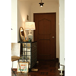 Настольная лампа с принтом на белом тканевом абажуре Roof Garden Lamp варинант исполнения - 8 | Loft Concept в Твери