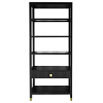 Стеллаж Elsa Dreams Black со стеклянными полками и ящиком варинант исполнения - 7 | Loft Concept в Твери