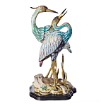 Статуэтка в виде двух птиц из фарфора с бронзовыми элементами Bird of the Garden of Eden варинант исполнения - 2 | Loft Concept в Твери