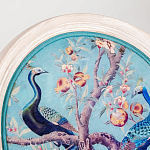 Барный стул из массива бука с изображением птиц и цветов Turquoise Beige Chinoiserie Garden Chair варинант исполнения - 4 | Loft Concept в Твери