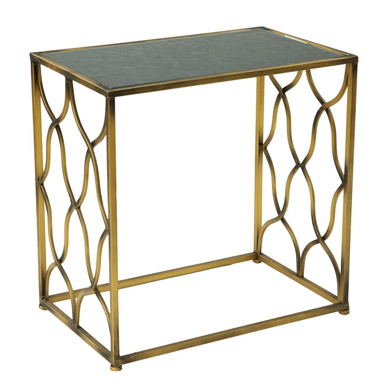 Консоль Golden Broken Rhombuses Золотой Черный в Твери | Loft Concept 