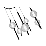 Люстра светодиодная с 6-ю сферическими стеклянными плафонами Splatter варинант исполнения - 4 | Loft Concept в Твери