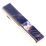 Зажигалка электронная с накладкой из натурального камня Содалит и с USB проводом для зарядки Stone Lighters варинант исполнения - 1 | Loft Concept в Твери