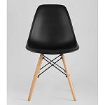 Пластиковый стул на ножках из массива бука Eames Black варинант исполнения - 4 | Loft Concept в Твери